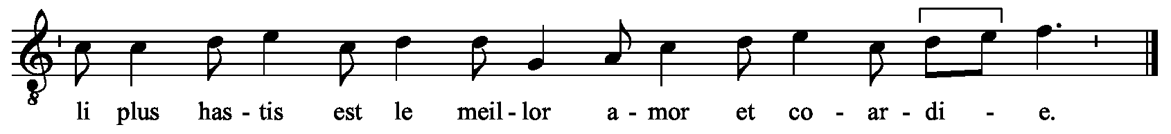 Refrain musical notation